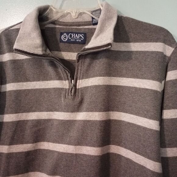 Chaps Ralph Lauren striped long sleeve collared shirt - Picture 2 of 8